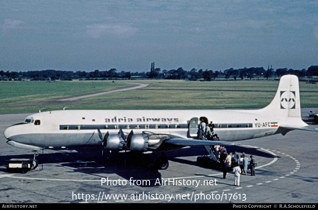 Aircraft Photo of YU-AFC | Douglas DC-6B | Adria Airways | AirHistory.net #17613