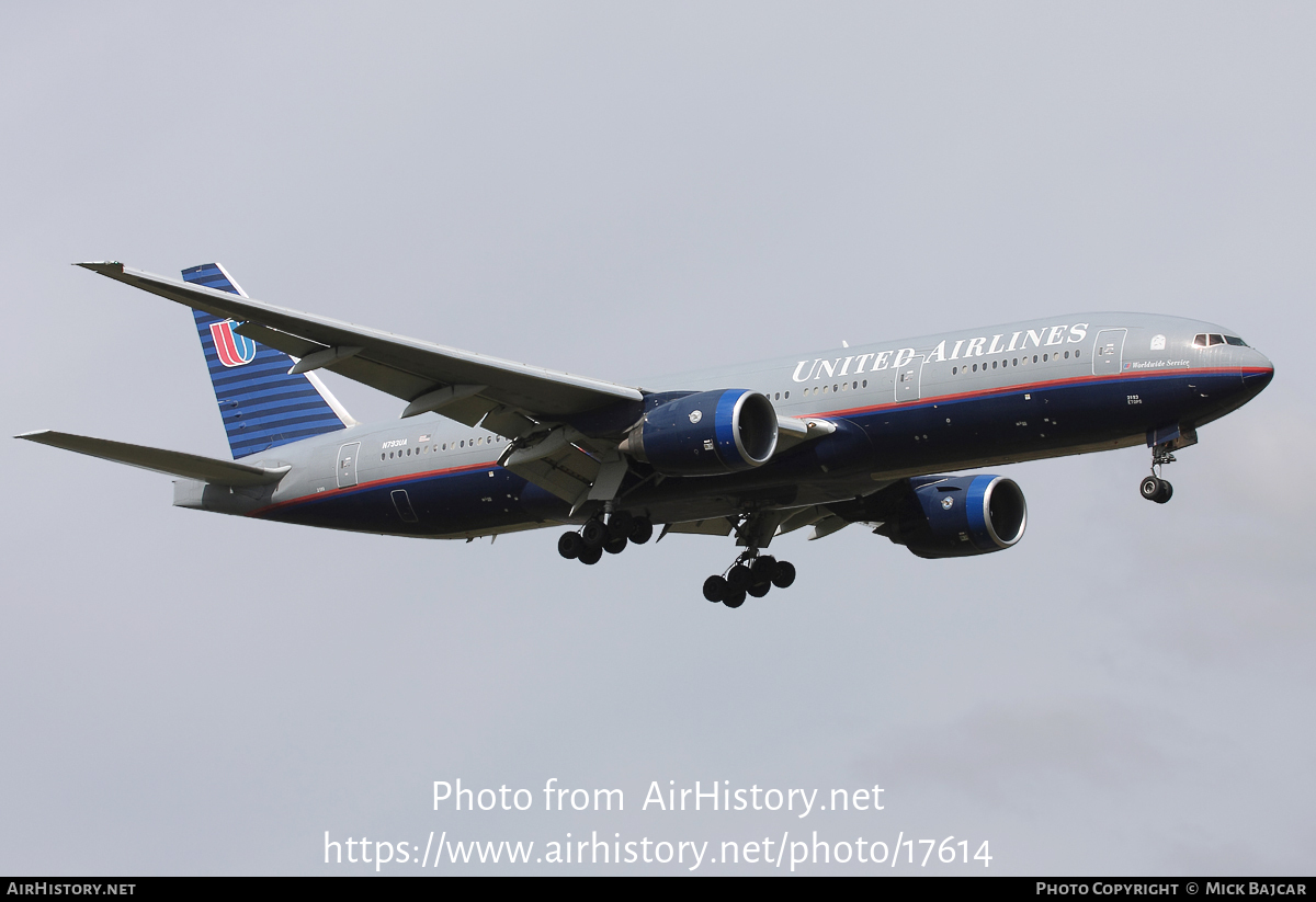 Aircraft Photo of N793UA | Boeing 777-222/ER | United Airlines | AirHistory.net #17614