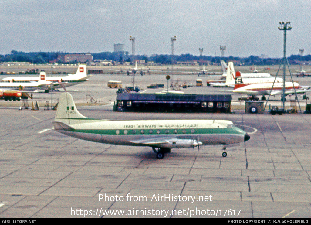 Aircraft Photo of YI-ACL | Vickers 735 Viscount | Iraqi Airways | AirHistory.net #17617