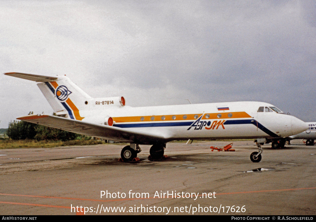Aircraft Photo of RA-87814 | Yakovlev Yak-40 | Aerolik | AirHistory.net #17626