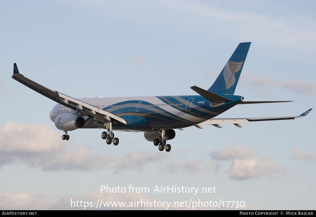 Aircraft Photo of A4O-DE | Airbus A330-343 | Oman Air | AirHistory.net #17730