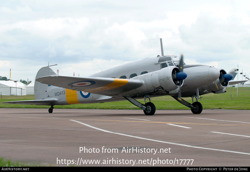 Aircraft Photo of G-VROE / WD413 | Avro 652A Anson T21 | UK - Air Force | AirHistory.net #17777