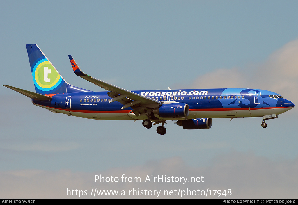 Aircraft Photo of PH-HSU | Boeing 737-8BK | Transavia | AirHistory.net #17948