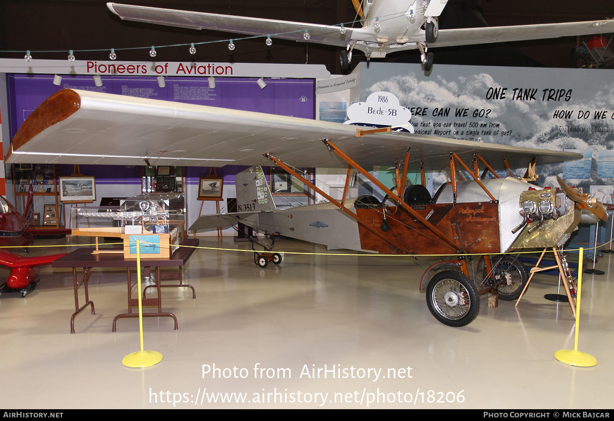 Aircraft Photo of N3513 | Pietenpol Air Camper | AirHistory.net #18206