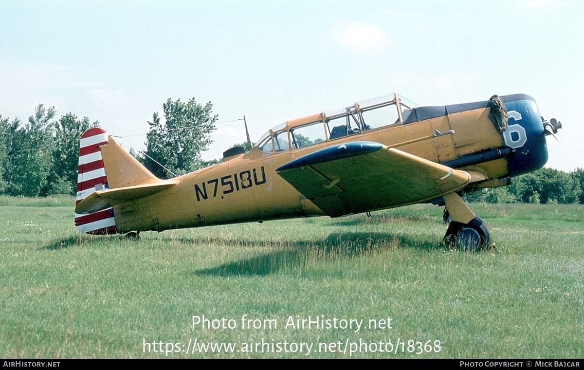 Aircraft Photo of N7518U | North American T-6J Harvard Mk IV | AirHistory.net #18368