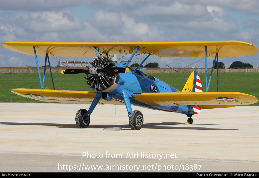 Aircraft Photo of N4712V | Boeing PT-13D/R985 Kaydet (E75) | USA - Navy | AirHistory.net #18387