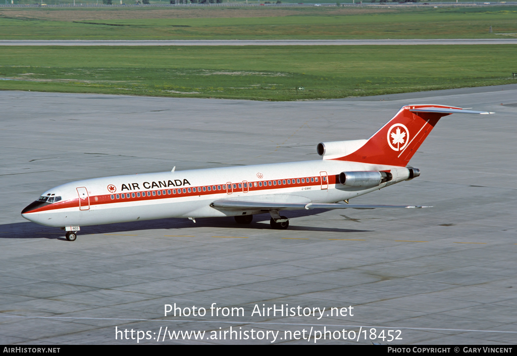 Aircraft Photo of C-GAAC | Boeing 727-233/Adv | Air Canada | AirHistory.net #18452