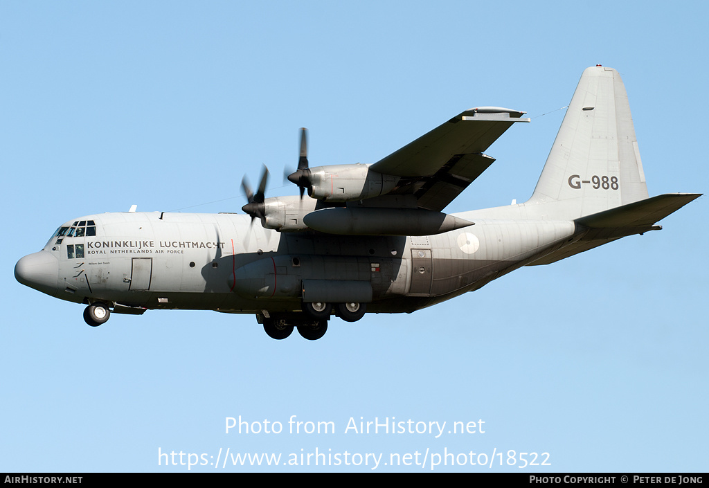 Aircraft Photo of G-988 | Lockheed C-130H Hercules | Netherlands - Air Force | AirHistory.net #18522