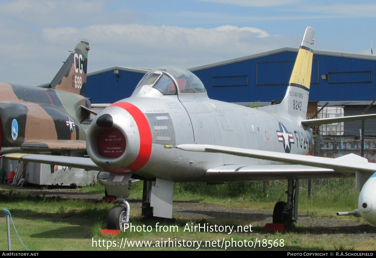 Aircraft Photo of 48-242 / 8242 | North American F-86A Sabre | USA - Air Force | AirHistory.net #18568