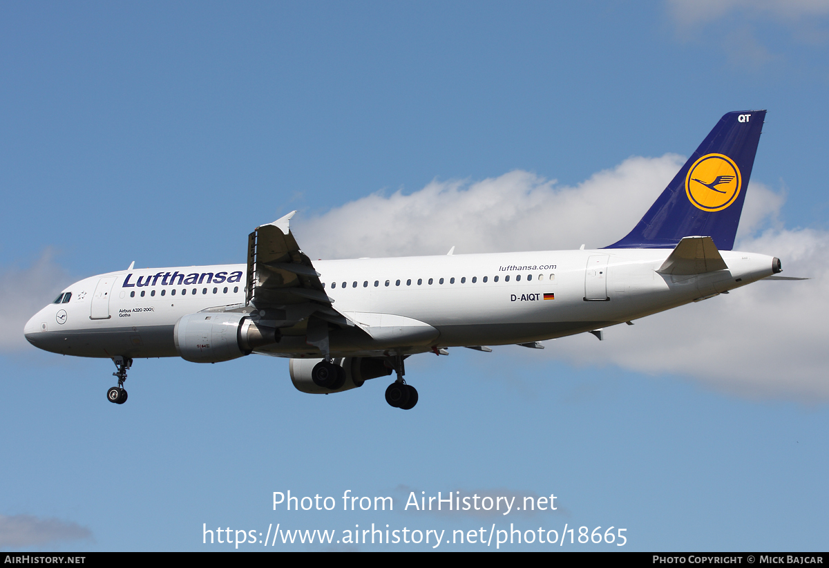 Aircraft Photo of D-AIQT | Airbus A320-211 | Lufthansa | AirHistory.net #18665