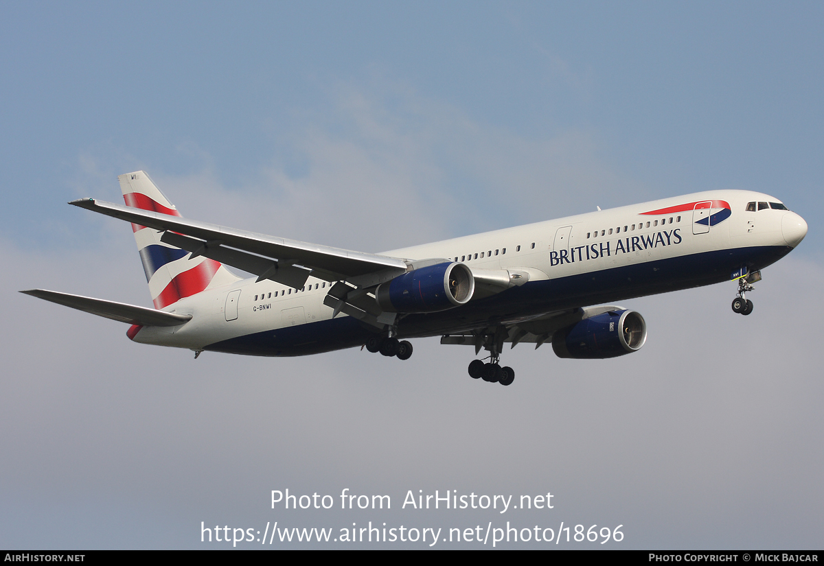 Aircraft Photo of G-BNWI | Boeing 767-336/ER | British Airways | AirHistory.net #18696