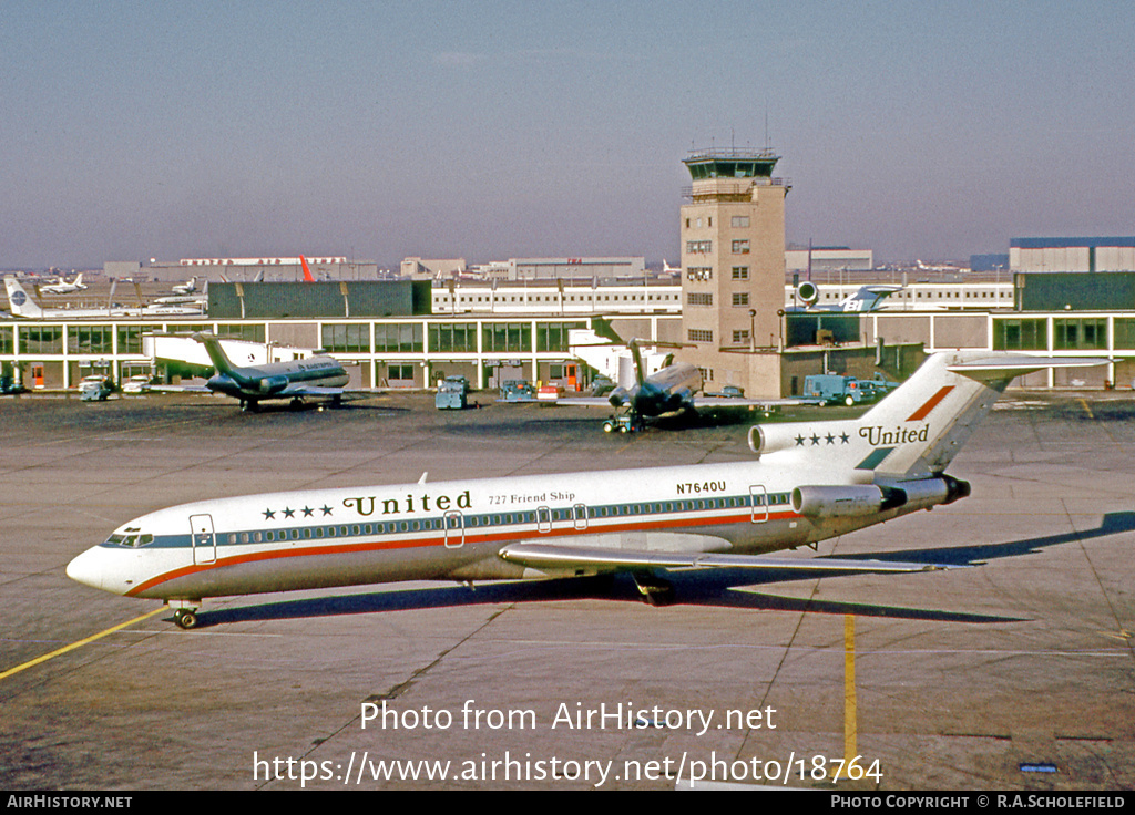 Aircraft Photo of N7640U | Boeing 727-222 | United Airlines | AirHistory.net #18764