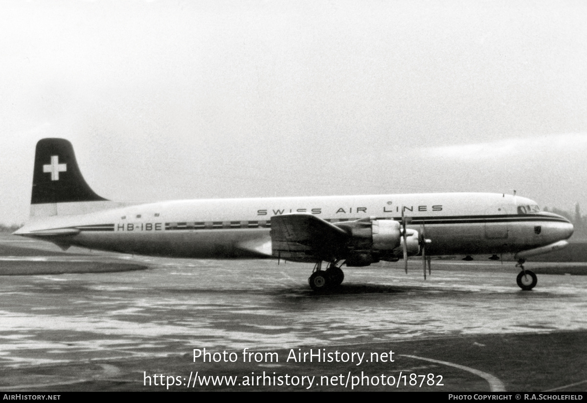 Aircraft Photo of HB-IBE | Douglas DC-6B | Swissair - Swiss Air Lines | AirHistory.net #18782