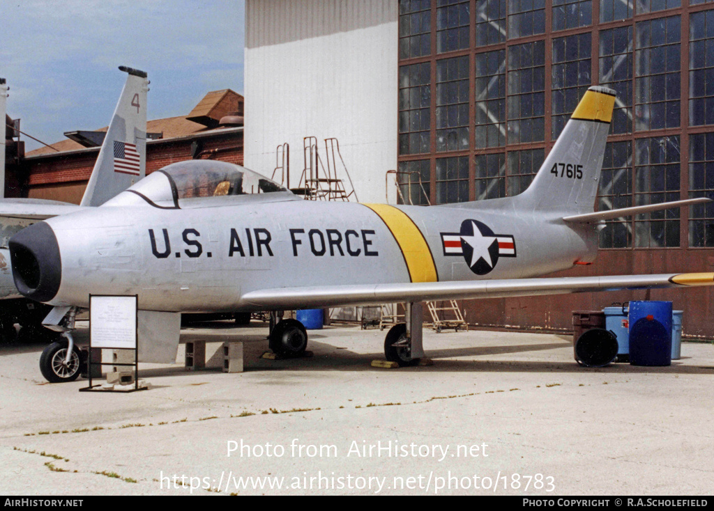 Aircraft Photo of 47-615 / 47615 | North American F-86A Sabre | USA - Air Force | AirHistory.net #18783