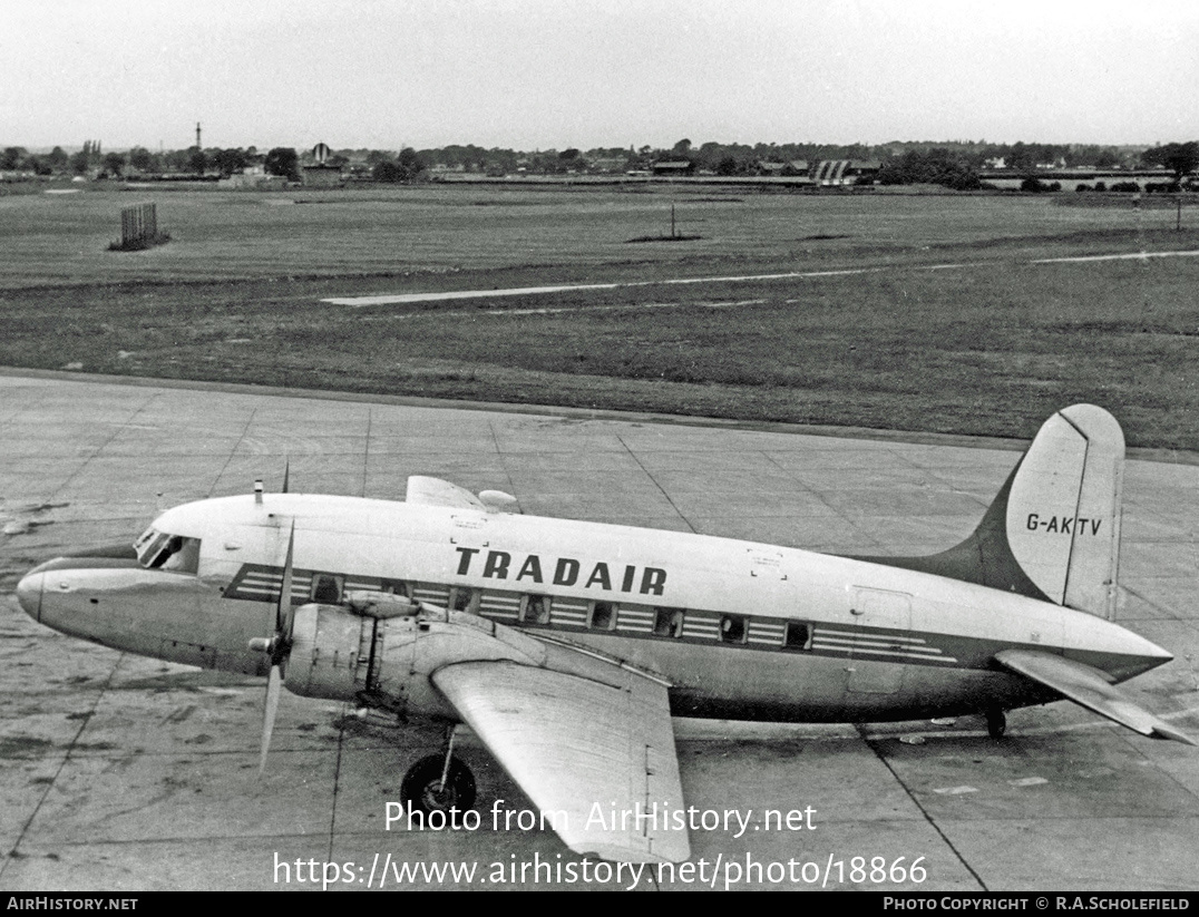 Aircraft Photo of G-AKTV | Vickers 634 Viking 1B | Tradair | AirHistory.net #18866