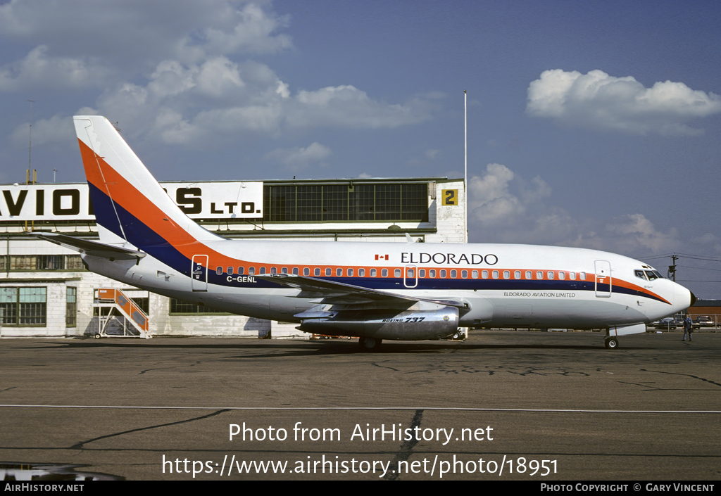 Aircraft Photo of C-GENL | Boeing 737-2S5C/Adv | Eldorado Aviation | AirHistory.net #18951