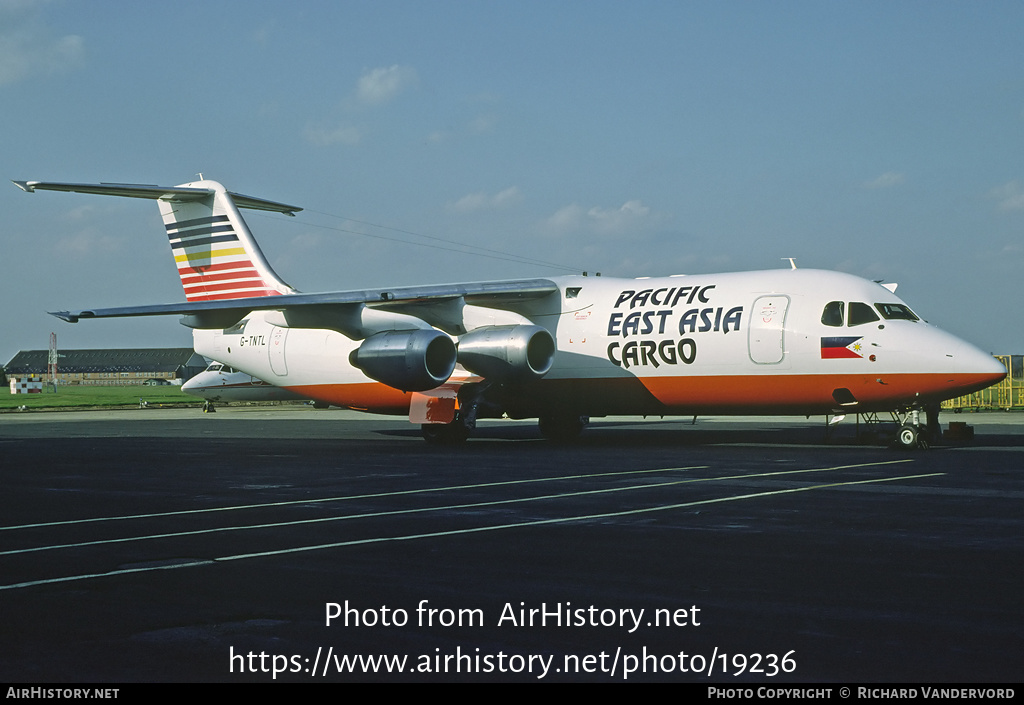 Aircraft Photo of G-TNTL | British Aerospace BAe-146-300QT Quiet Trader | Pacific East Asia Cargo | AirHistory.net #19236