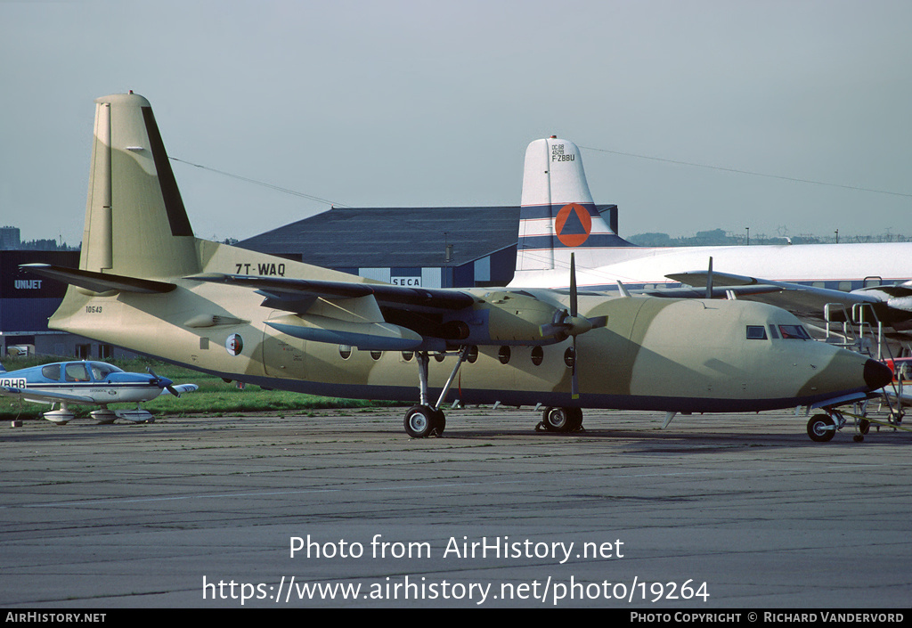 Aircraft Photo of 7T-WAQ | Fokker F27-400M Troopship | Algeria - Air Force | AirHistory.net #19264