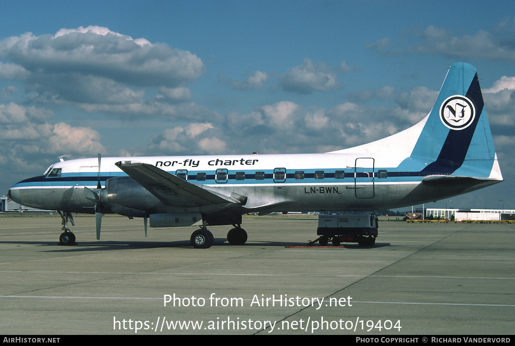 Aircraft Photo of LN-BWN | Convair 580 | Nor-Fly Charter | AirHistory.net #19404