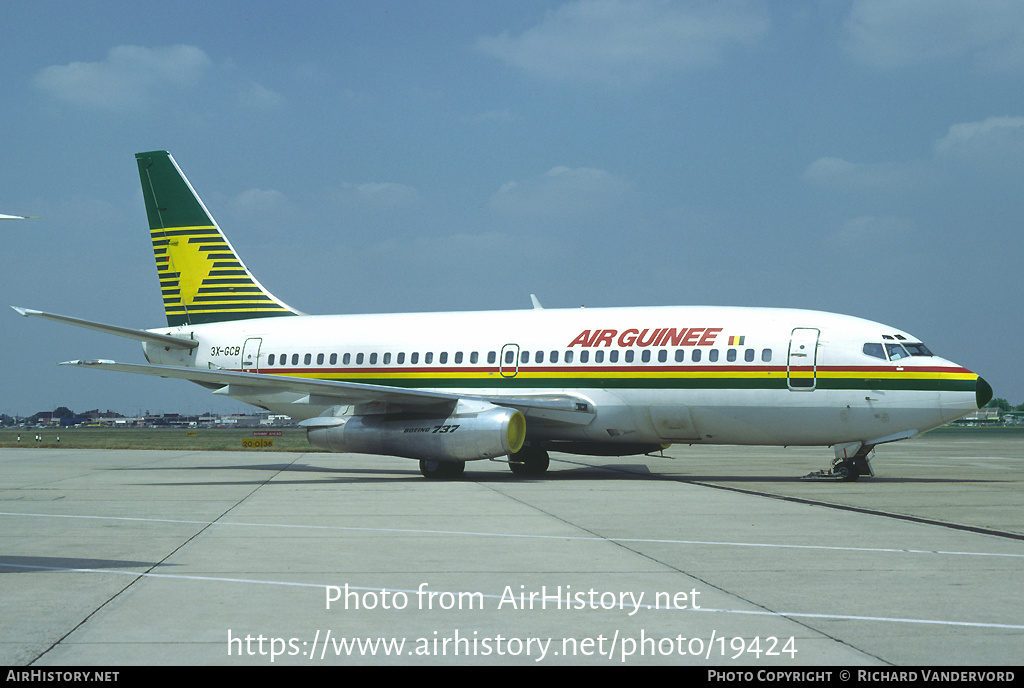 Aircraft Photo of 3X-GCB | Boeing 737-2R6C/Adv | Air Guinee | AirHistory.net #19424