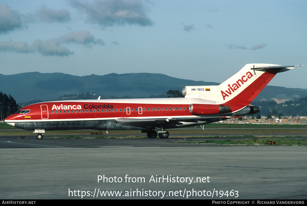 Aircraft Photo of HK-1803 | Boeing 727-21 | Avianca | AirHistory.net #19463