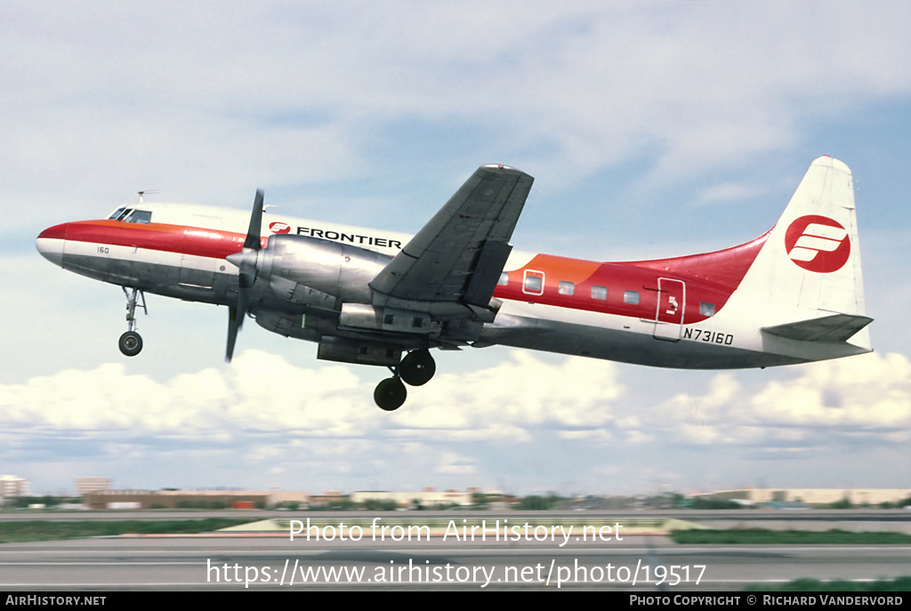 Aircraft Photo of N73160 | Convair 580 | Frontier Airlines | AirHistory.net #19517