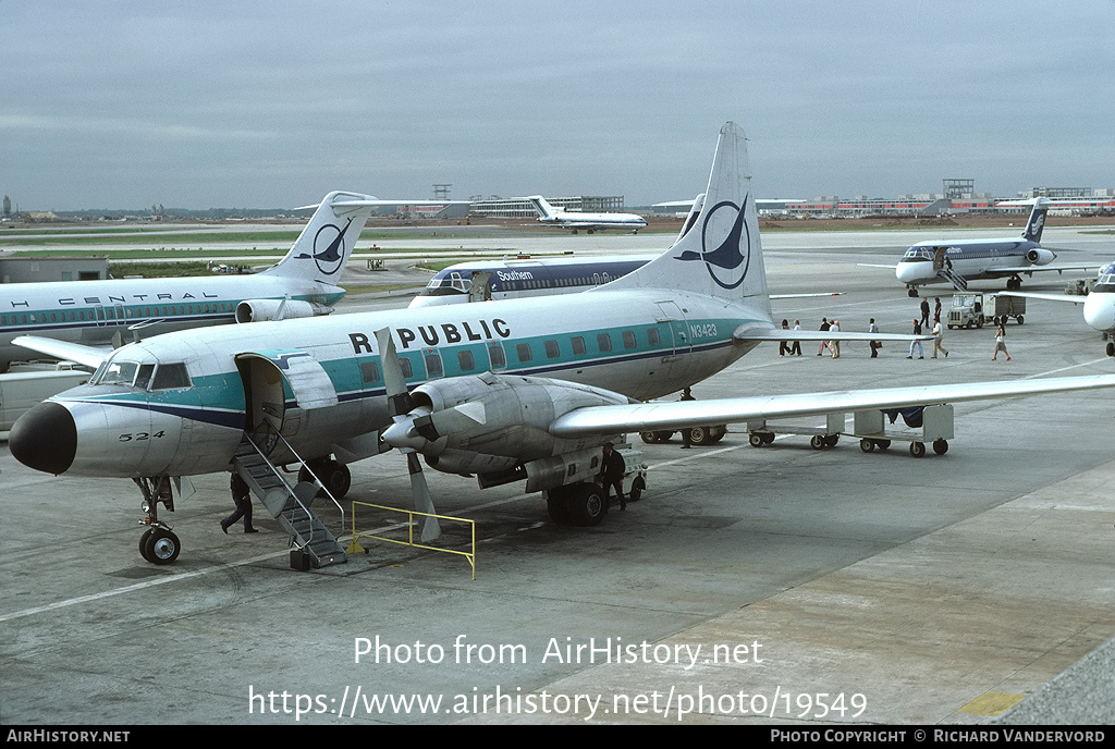 Aircraft Photo of N3423 | Convair 580 | Republic Airlines | AirHistory.net #19549