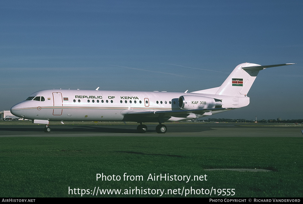 Aircraft Photo of KAF308 | Fokker 70 (F28-0070) | Republic of Kenya | AirHistory.net #19555