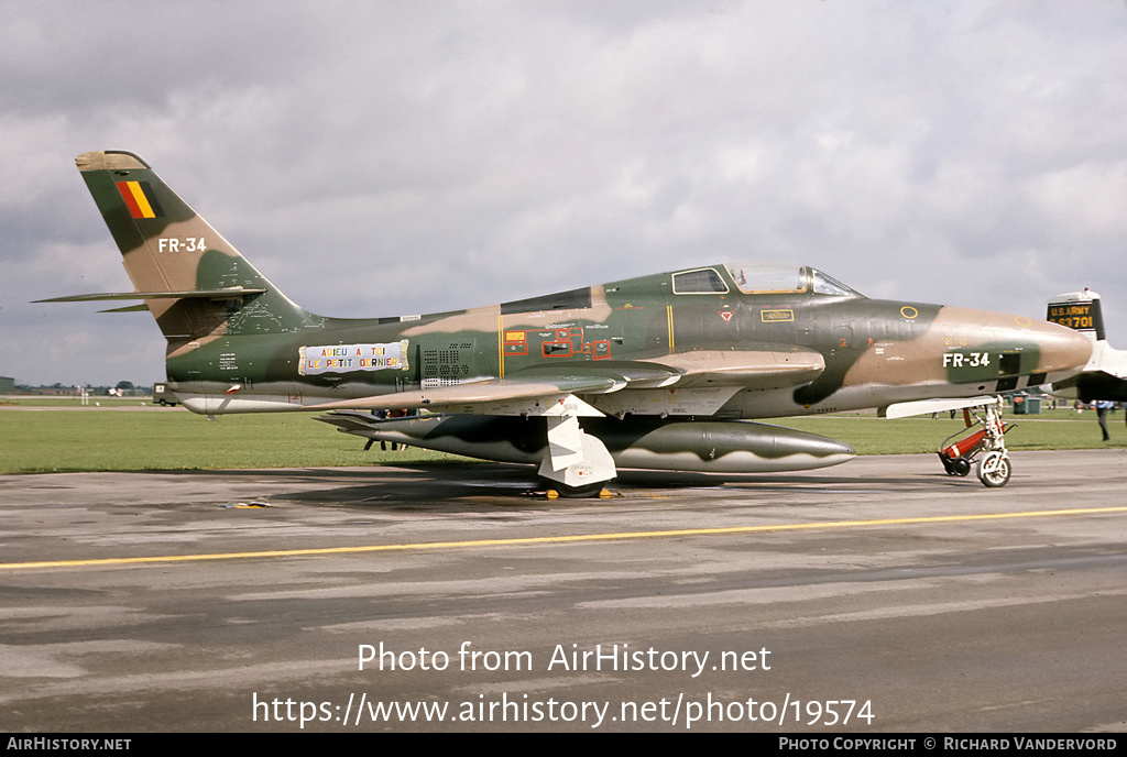 Aircraft Photo of FR-34 | Republic RF-84F Thunderflash | Belgium - Air Force | AirHistory.net #19574