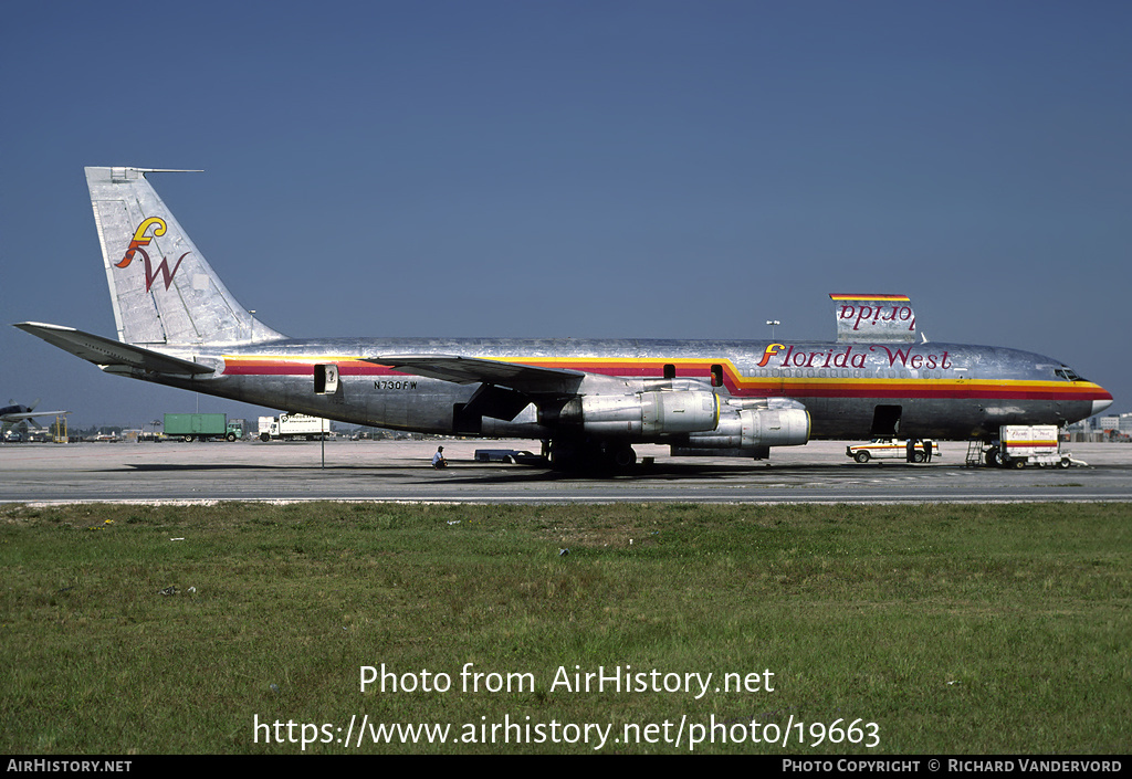 Aircraft Photo of N730FW | Boeing 707-331C | Florida West Airlines | AirHistory.net #19663