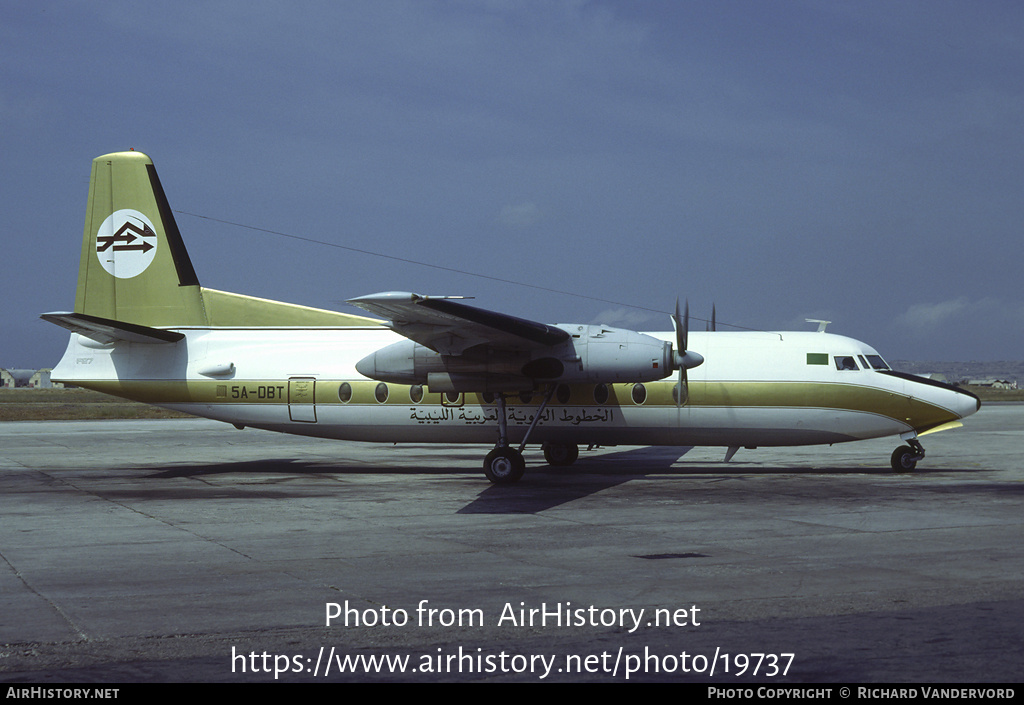 Aircraft Photo of 5A-DBT | Fokker F27-600 Friendship | Libyan Arab Airlines | AirHistory.net #19737