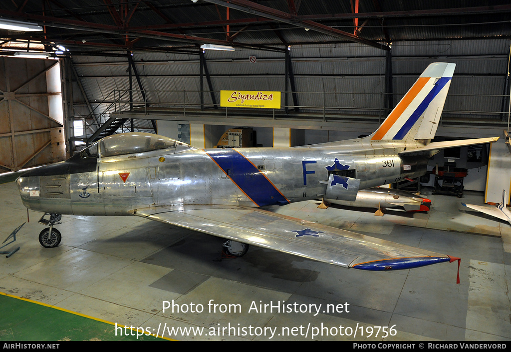 Aircraft Photo of 361 | Canadair CL-13B Sabre 6 | South Africa - Air Force | AirHistory.net #19756