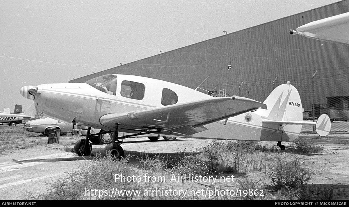 Aircraft Photo of N74209 | Bellanca 14-13 Cruisair Senior | AirHistory.net #19862