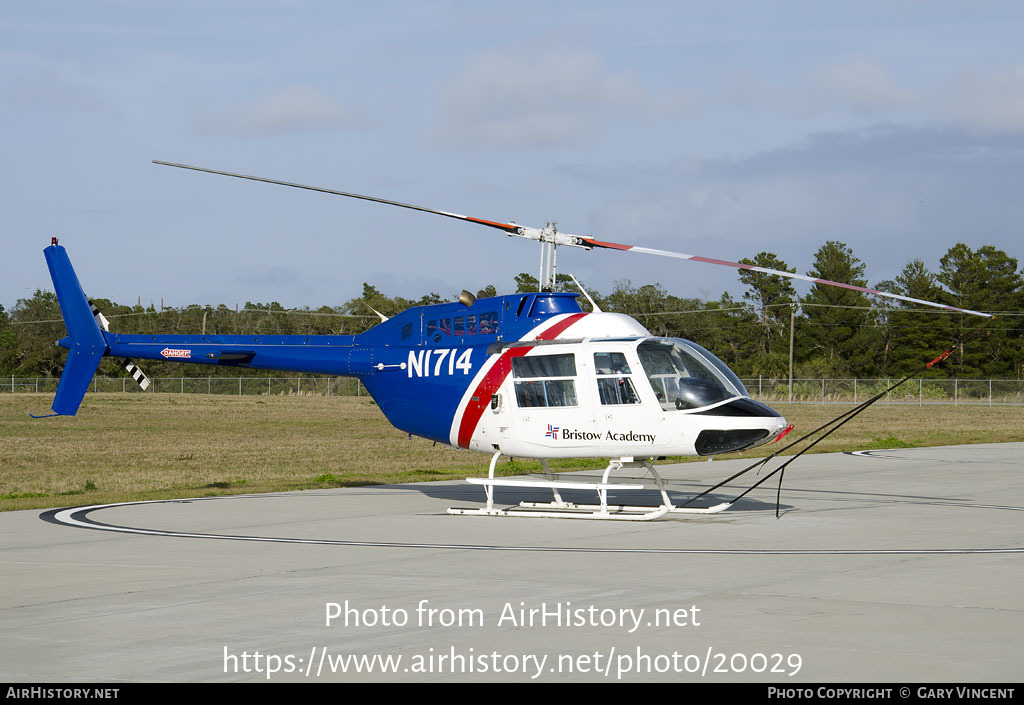 Aircraft Photo of N1714 | Bell 206B JetRanger II | Bristow Academy | AirHistory.net #20029