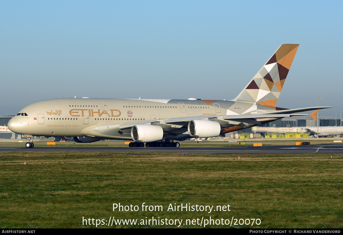 Aircraft Photo of A6-APA | Airbus A380-861 | Etihad Airways | AirHistory.net #20070