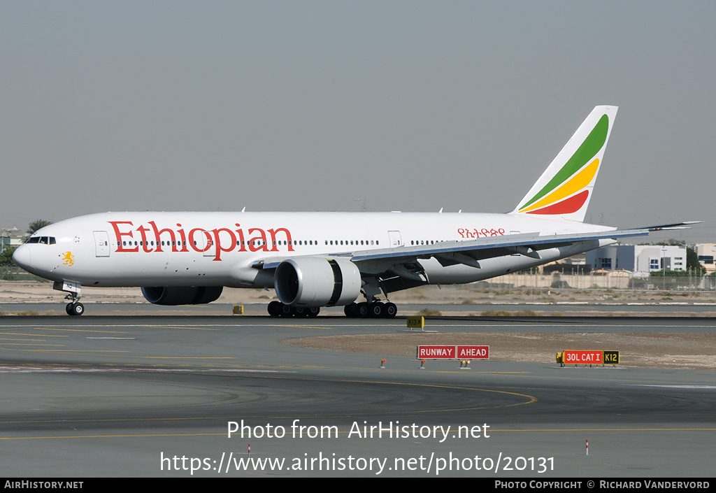 Aircraft Photo of ET-ANQ | Boeing 777-260/LR | Ethiopian Airlines | AirHistory.net #20131