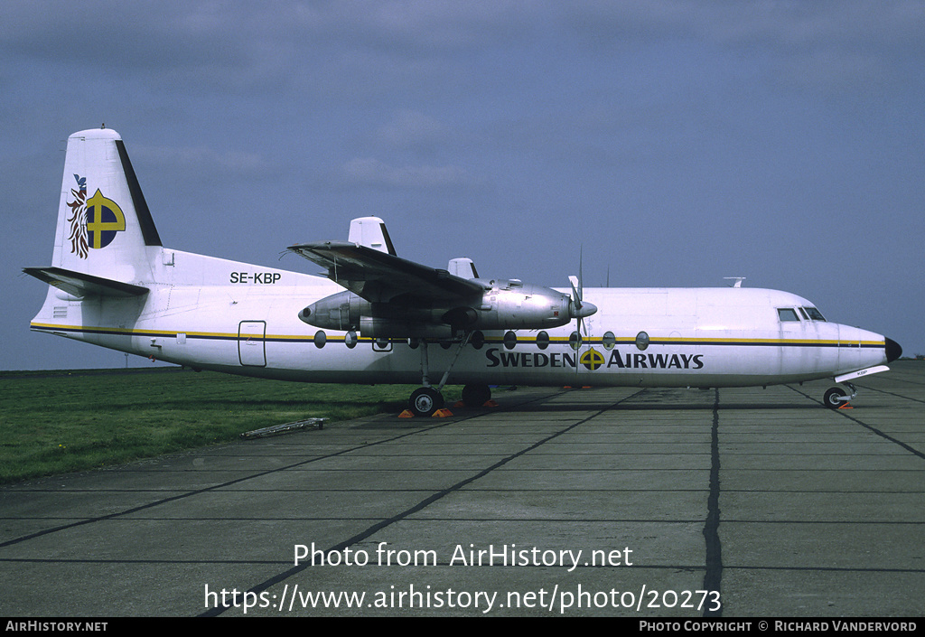 Aircraft Photo of SE-KBP | Fairchild Hiller FH-227E | Sweden Airways | AirHistory.net #20273