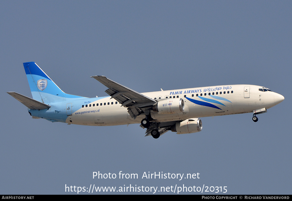 Aircraft Photo of YA-PIC | Boeing 737-4Y0 | Pamir Airways | AirHistory.net #20315