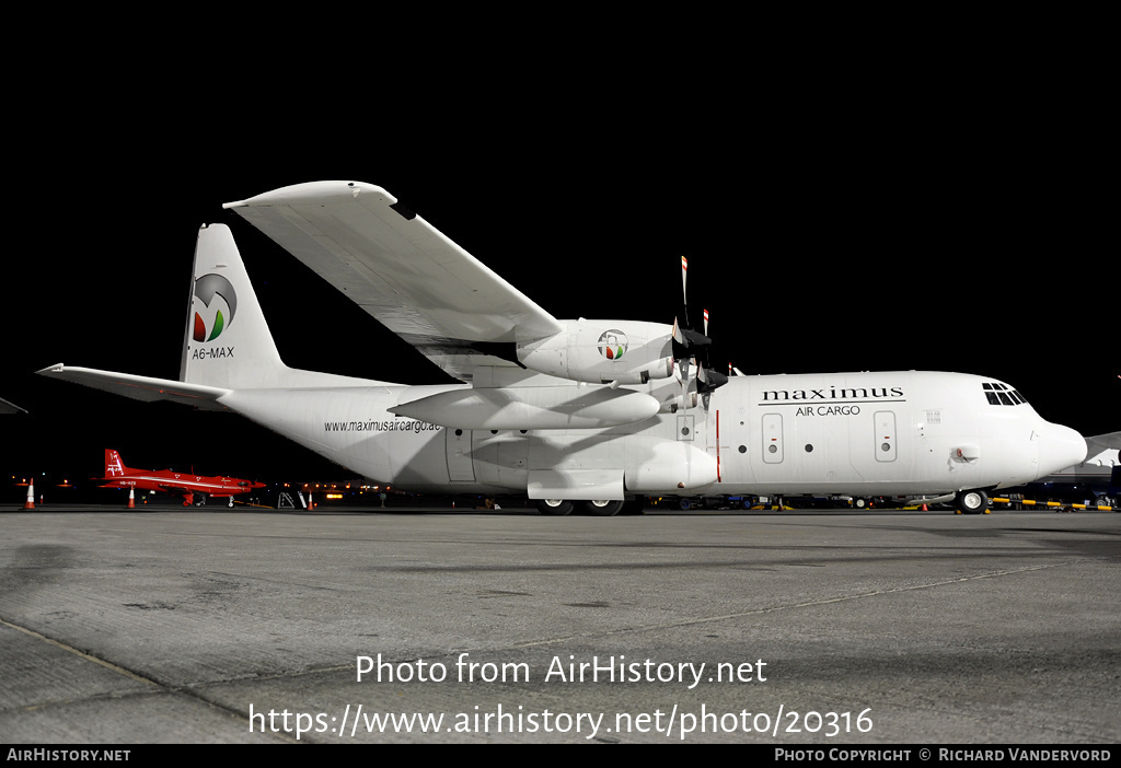 Aircraft Photo of A6-MAX | Lockheed L-100-30 Hercules (382G) | Maximus Air Cargo | AirHistory.net #20316