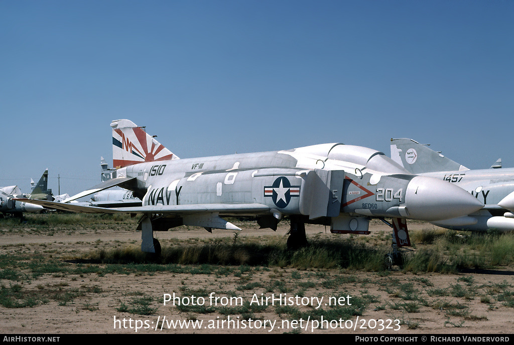 Aircraft Photo of 151510 / 1510 | McDonnell F-4N Phantom II | USA - Navy | AirHistory.net #20323