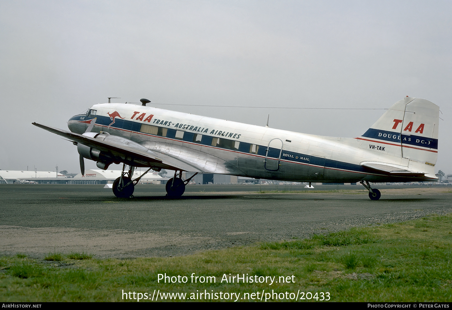 Aircraft Photo of VH-TAK | Douglas DC-3(C) | Trans-Australia Airlines - TAA | AirHistory.net #20433