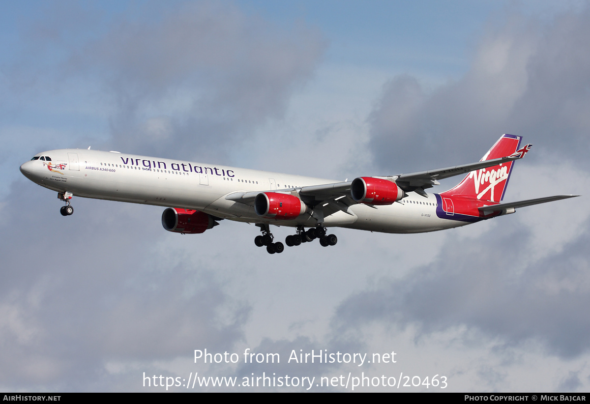 Aircraft Photo of G-VYOU | Airbus A340-642 | Virgin Atlantic Airways | AirHistory.net #20463