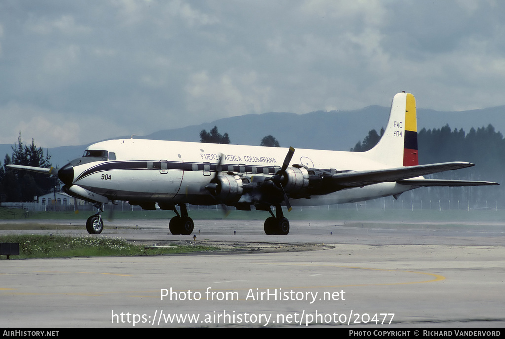 Aircraft Photo of FAC904 | Douglas DC-6B | Colombia - Air Force | AirHistory.net #20477