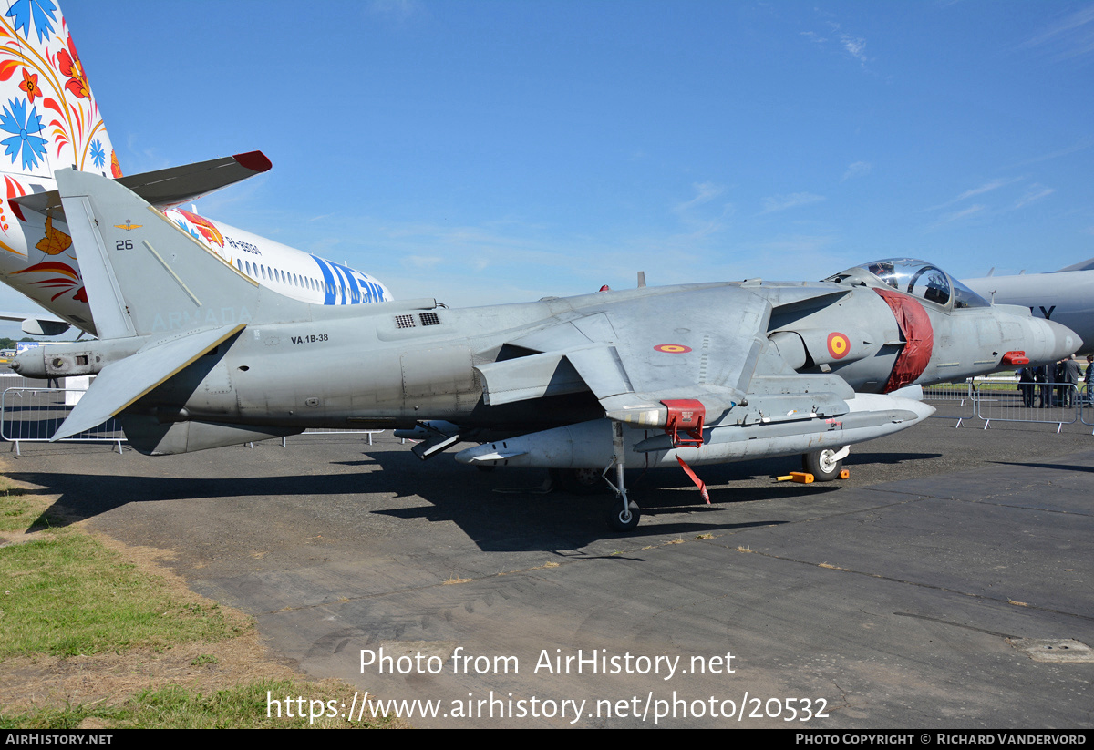 Aircraft Photo of VA.1B-38 | McDonnell Douglas EAV-8B Matador II+ | Spain - Navy | AirHistory.net #20532