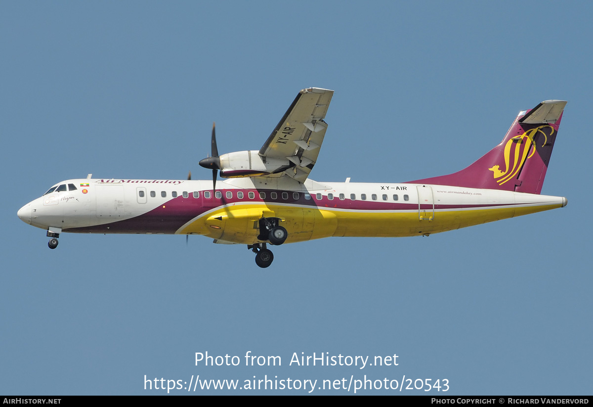 Aircraft Photo of XY-AIR | ATR ATR-72-212 | Air Mandalay | AirHistory.net #20543