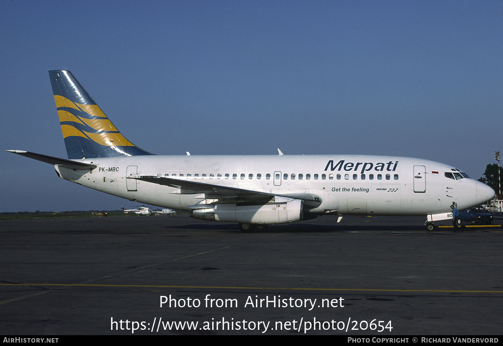 Aircraft Photo of PK-MBC | Boeing 737-230/Adv | Merpati Nusantara Airlines | AirHistory.net #20654