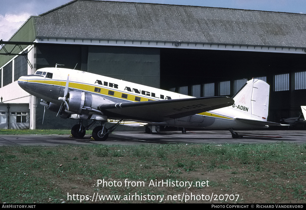 Aircraft Photo of G-AOBN | Douglas C-53D Skytrooper | Air Anglia | AirHistory.net #20707