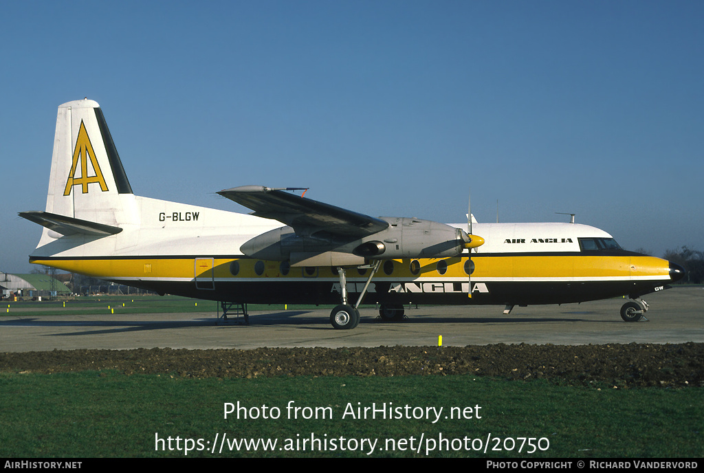 Aircraft Photo of G-BLGW | Fokker F27-200 Friendship | Air Anglia | AirHistory.net #20750