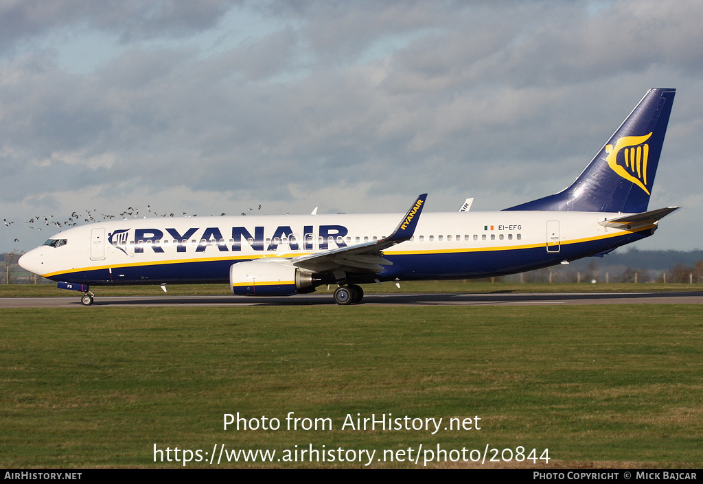 Aircraft Photo of EI-EFG | Boeing 737-8AS | Ryanair | AirHistory.net #20844