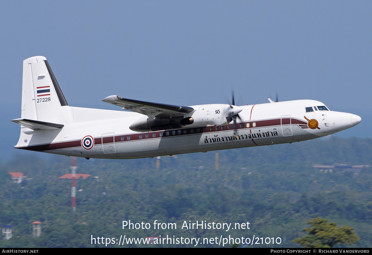 Aircraft Photo of 27228 | Fokker 50 | Thailand - Police | AirHistory.net #21010